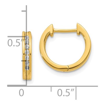 10K Yellow Gold 1/5 ct tw Diamond Huggie Hoop Earrings – view 4