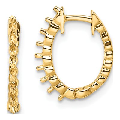 14K Yellow Gold Hinged Hoop Earring Mounting