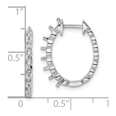 14K White Gold Hinged Hoop Earring Mounting – view 4