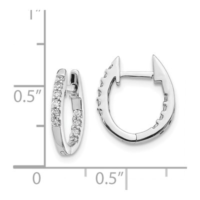 14K White Gold 1/4 ct tw 13mm Diamond Inside-Out Hoop Earrings – view 4