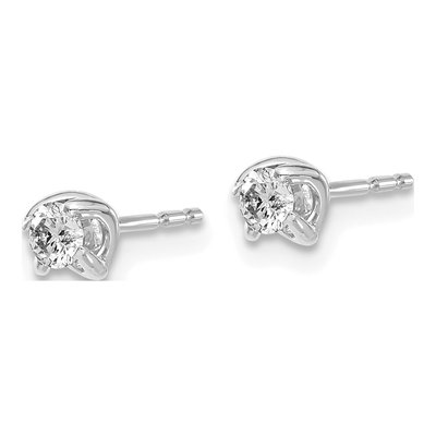 14K White Gold 1/5 ct tw 2.9mm Round Diamond Stud Earrings – view 3