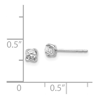 14K White Gold 1/5 ct tw 2.9mm Round Diamond Stud Earrings – view 5