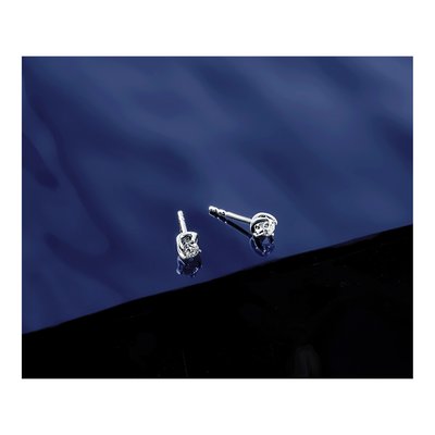 14K White Gold 1/5 ct tw 2.9mm Round Diamond Stud Earrings – view 6