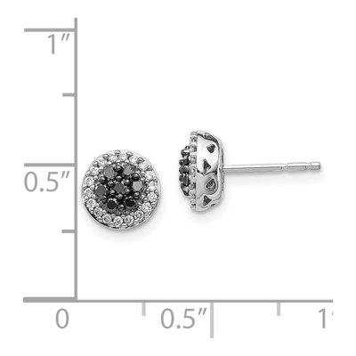14K White Gold 1/3 ct tw 1.45mm Round Diamond Cluster Stud Earrings – view 4