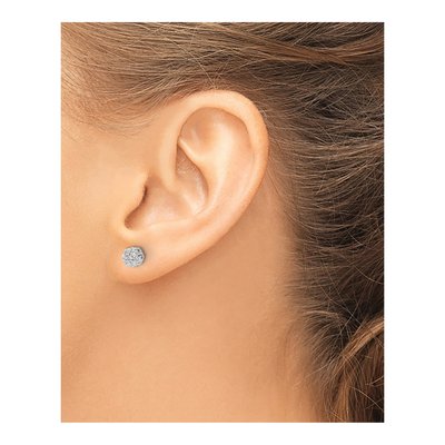 14K White Gold 1/3 ct tw 2.2mm Round Diamond Cluster Stud Earrings – view 4