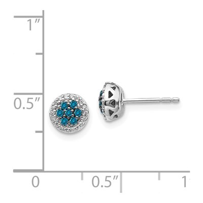 14K White Gold 1/4 ct tw 1.3mm Round Diamond Cluster Stud Earrings – view 5