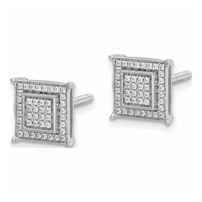 10K White Gold 1/4 ct tw Diamond Stud Earrings – view 2