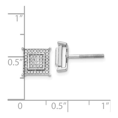 10K White Gold 1/4 ct tw Diamond Stud Earrings – view 4