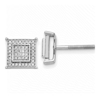 10K White Gold 1/4 ct tw Diamond Stud Earrings