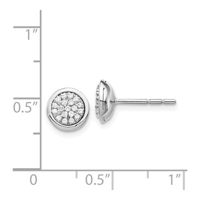 14K White Gold 1/5 ct tw 1.1mm Round Diamond Cluster Stud Earrings – view 5