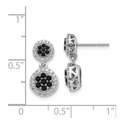 14K White Gold 3/4 ct tw Diamond Cluster Dangle Earrings – view 5