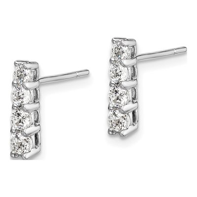 14K White Gold 1/2 ct tw Diamond Dangle Earrings – view 2
