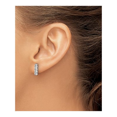 14K White Gold 1/2 ct tw Diamond Dangle Earrings – view 3