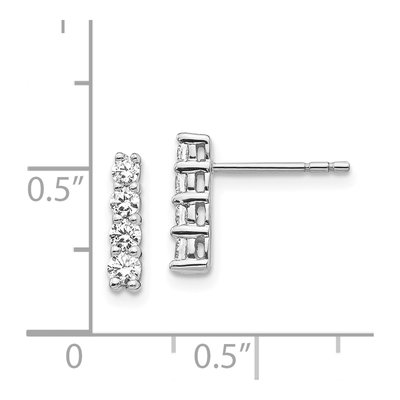 14K White Gold 1/2 ct tw Diamond Dangle Earrings – view 4