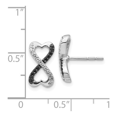 14K White Gold 1/6 ct tw Diamond Heart Dangle Earrings – view 4