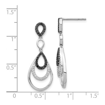 14K White Gold 3/8 ct tw Diamond Teardrop Dangle Earrings – view 4