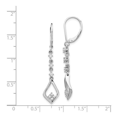 14K White Gold 1/5 ct tw Lab-Grown Diamond Leverback Earrings – view 5