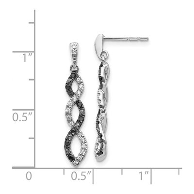 14K White Gold 1/3 ct tw Diamond Twisted Dangle Earrings – view 5