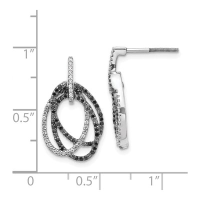 14K White Gold 1/2 ct tw Diamond Dangle Earrings – view 4