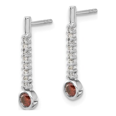 14K White Gold 1/3 ct tw Diamond Dangle Earrings – view 3