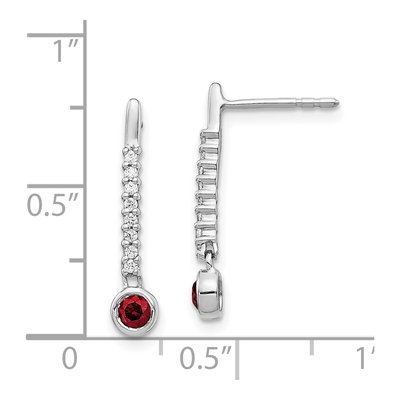 14K White Gold 1/3 ct tw Diamond Dangle Earrings – view 5