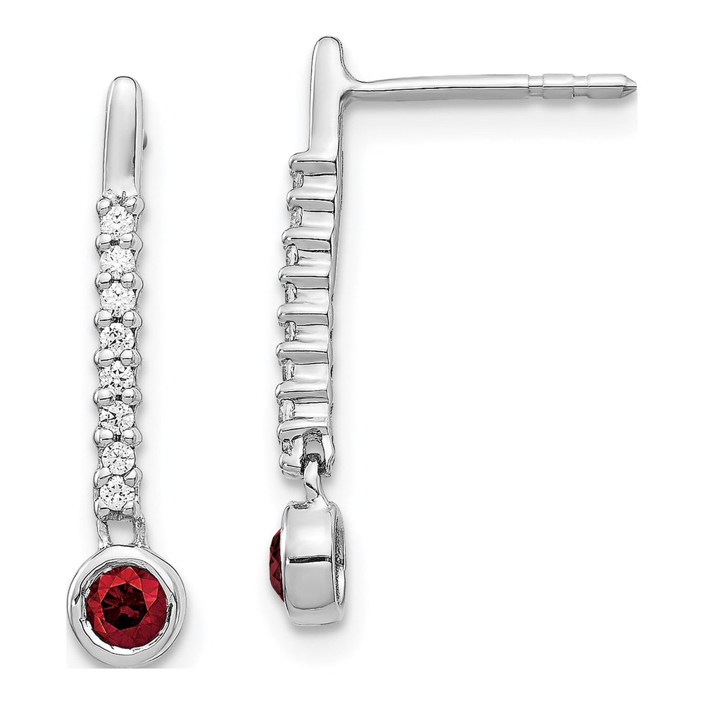 14K White Gold 1/3 ct tw Diamond Dangle Earrings