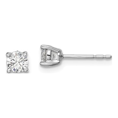 14K White Gold 1/2 ct tw 4.1mm Round Lab-Grown Diamond Stud Earrings