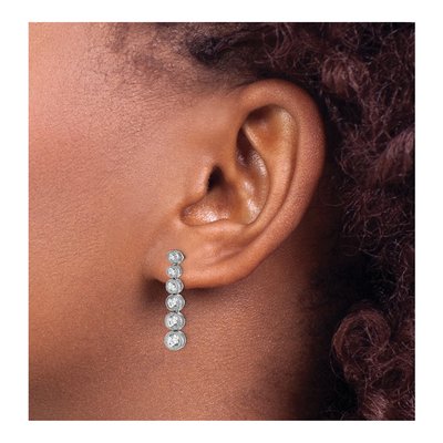 14K White Gold 1 ct tw Lab-Grown Diamond Dangle Earrings – view 4