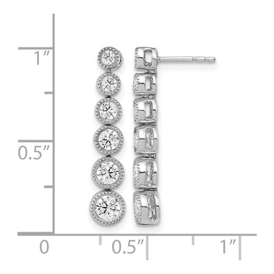14K White Gold 1 ct tw Lab-Grown Diamond Dangle Earrings – view 7