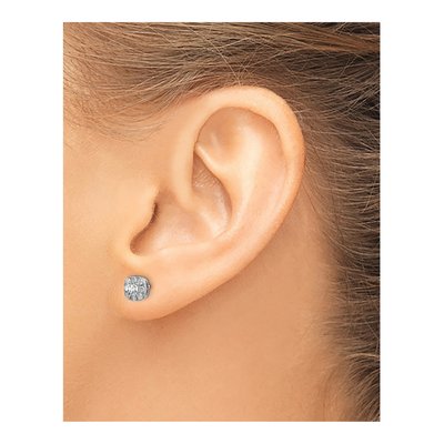 14K White Gold 1/2 ct tw 3.2mm Round Lab-Grown Diamond Halo Stud Earrings – view 4