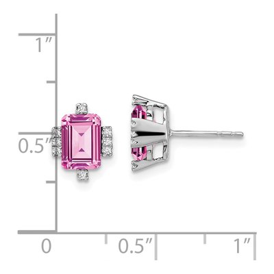 14K White Gold 1/15 ct tw 1mm Round Diamond Stud Earrings – view 4