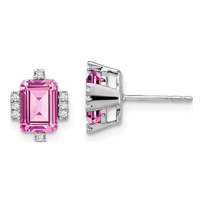 14K White Gold 1/15 ct tw 1mm Round Diamond Stud Earrings