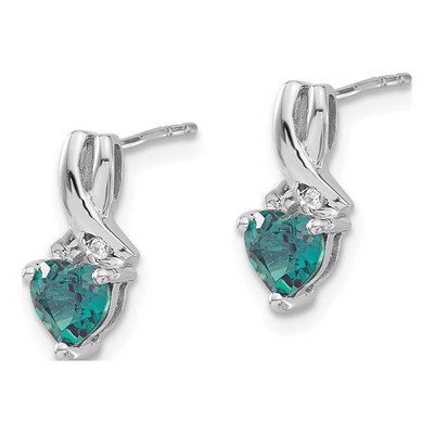 Sterling Silver Diamond Dangle Earrings – view 3