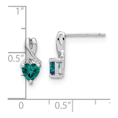 Sterling Silver Diamond Dangle Earrings – view 5