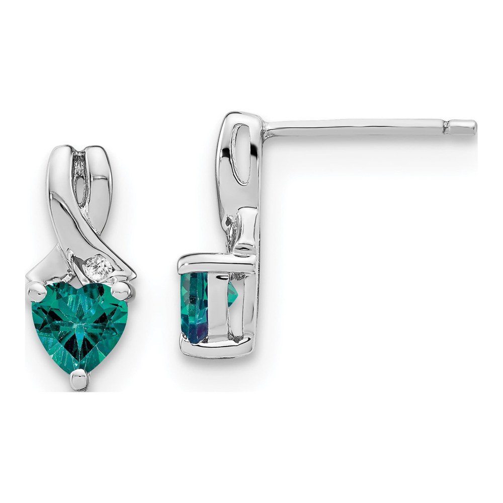 Sterling Silver Diamond Dangle Earrings