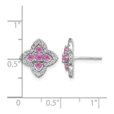 14K White Gold 1/3 ct tw 2.4mm Round Lab-Grown Diamond Stud Earrings – view 5