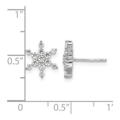 14K White Gold 1/2 ct tw 1.8mm Round Lab-Grown Diamond Star Stud Earrings – view 5