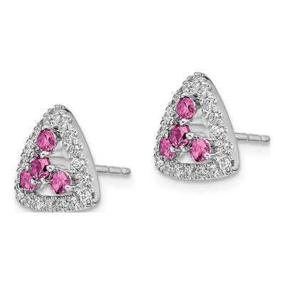 14K White Gold 3/8 ct tw 2.5mm Round Lab-Grown Diamond Stud Earrings – view 2
