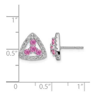 14K White Gold 3/8 ct tw 2.5mm Round Lab-Grown Diamond Stud Earrings – view 4