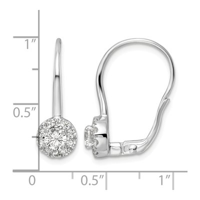 14K White Gold 1 ct tw Lab-Grown Diamond Leverback Earrings – view 5