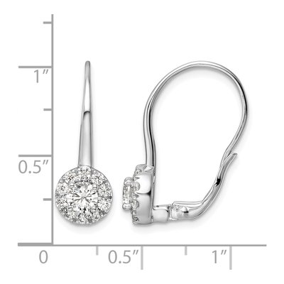 14K White Gold 1 1/2 ct tw Lab-Grown Diamond Leverback Earrings – view 5
