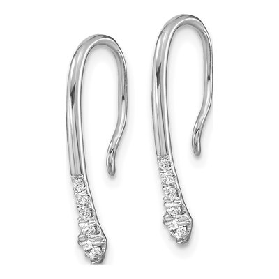 14K White Gold 1/8 ct tw Diamond Threader Earrings – view 2