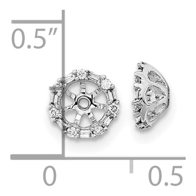 10K White Gold 1/10 ct tw Diamond Earring Jackets – view 4