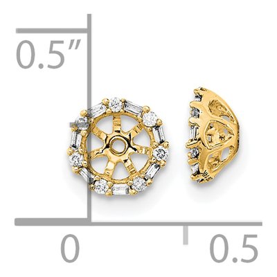 14K Yellow Gold 1/10 ct tw Diamond Circle Earring Jackets – view 4