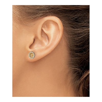 14K Yellow Gold 1/5 ct tw Diamond Circle Earring Jackets – view 3