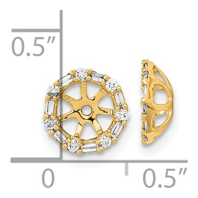 14K Yellow Gold 1/5 ct tw Diamond Circle Earring Jackets – view 4