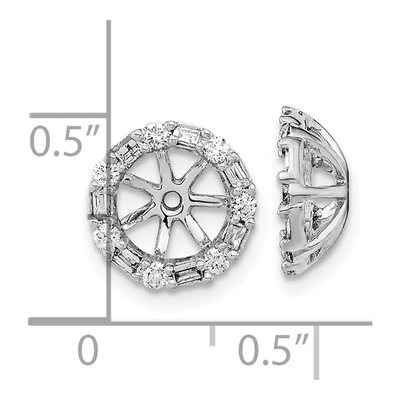 10K White Gold 1/3 ct tw Diamond Earring Jackets – view 4