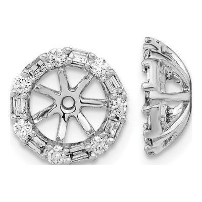 10K White Gold 1/3 ct tw Diamond Earring Jackets