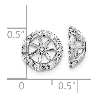 14K White Gold 1/3 ct tw Diamond Circle Earring Jackets – view 4