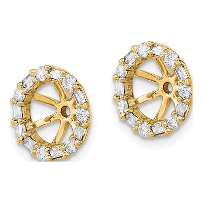 14K Yellow Gold 1/3 ct tw Diamond Circle Earring Jackets – view 2